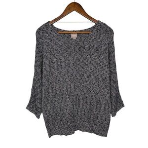 NWT Chico's Marian Marled Pullover Sweater Deep Navy